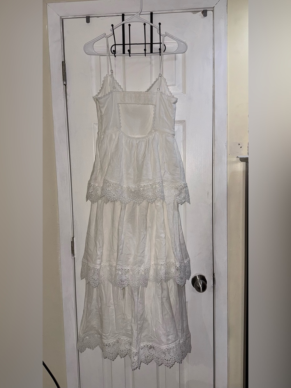 Free The Roses White Lace Tiered Maxi Dress Size S Nwot - Picture 8 of 14